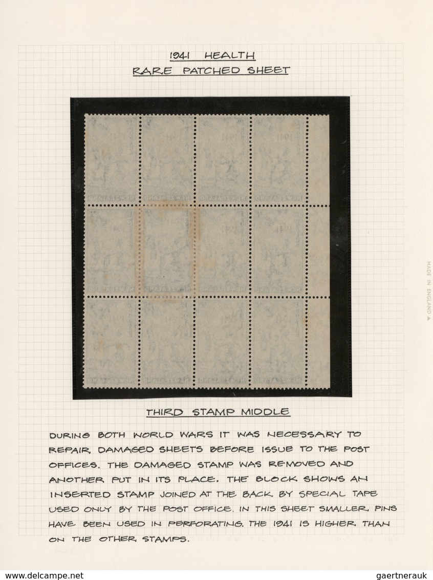 Neuseeland: 1929/1983, HEALTH STAMPS, award-winning deeply specialised exhibit collection in eight v