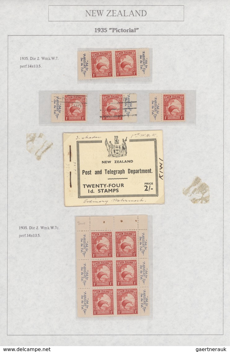 Neuseeland: 1935/1943 (ca.), DEFINITIVE ISSUE "PICTORIALS", Award-winning Deeply Specialised Exhibit - Cartas & Documentos