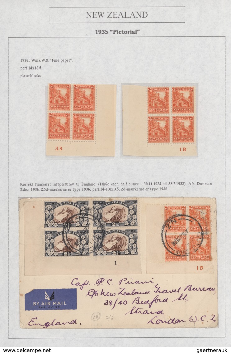 Neuseeland: 1935/1943 (ca.), DEFINITIVE ISSUE "PICTORIALS", award-winning deeply specialised exhibit