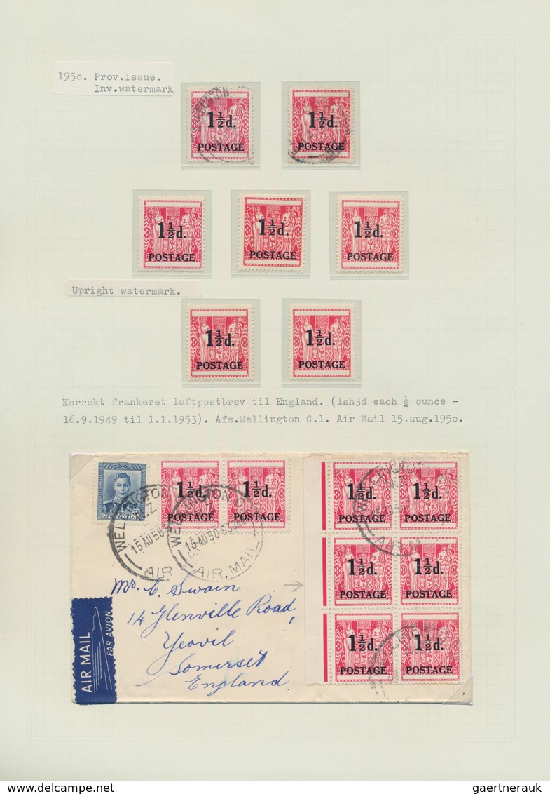 Neuseeland: 1938/1960 (ca.), KGVI And QEII, Specialised Collection In Two Volumes, Neatly Arranged O - Brieven En Documenten