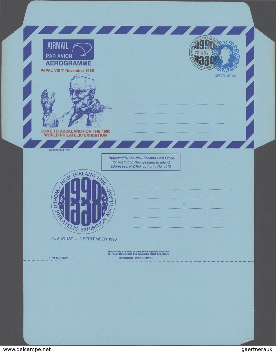 Neuseeland - Ganzsachen: 1970/1986 (ca.), Accumulation With About 1.000 UNFOLDED AEROGRAMMES Incl. S - Postal Stationery