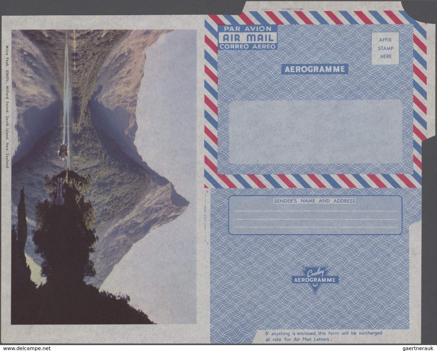 Neuseeland - Ganzsachen: 1970/1986 (ca.), accumulation with about 1.000 UNFOLDED AEROGRAMMES incl. s