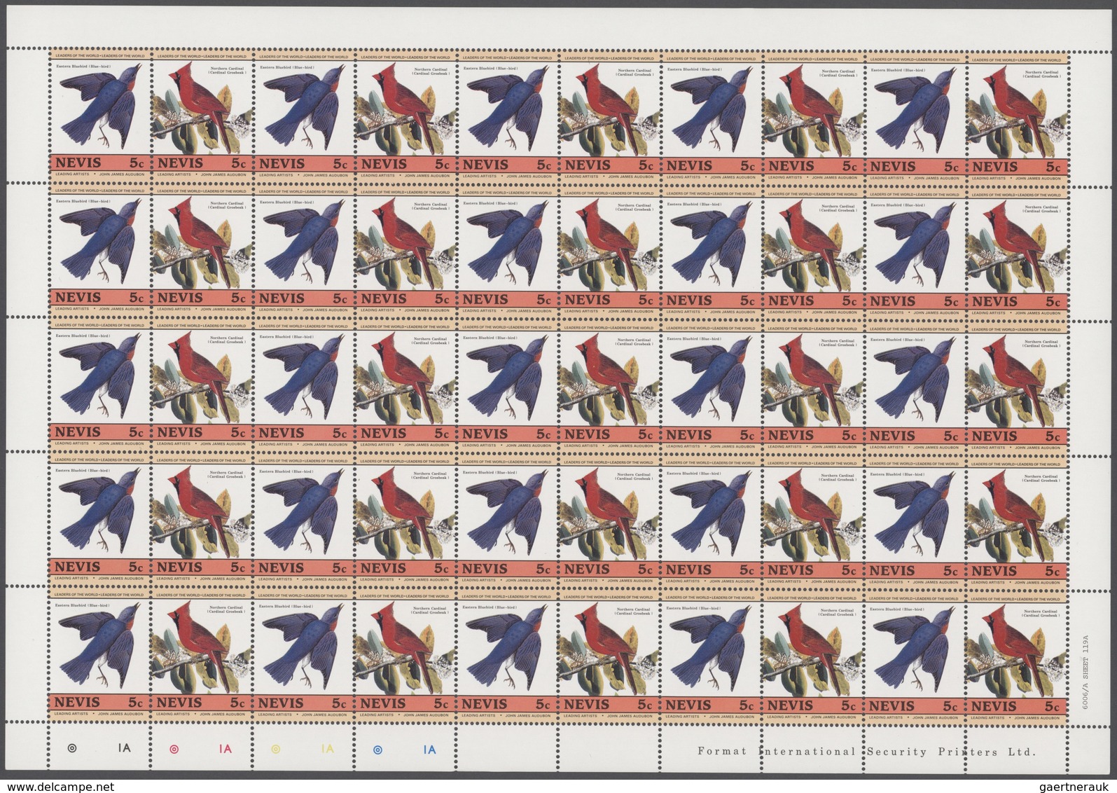 Nevis: 1983/1985, Big Investment Accumulation Of Full Sheets And Part Sheets. Varying Quantity: From - St.Kitts Und Nevis ( 1983-...)