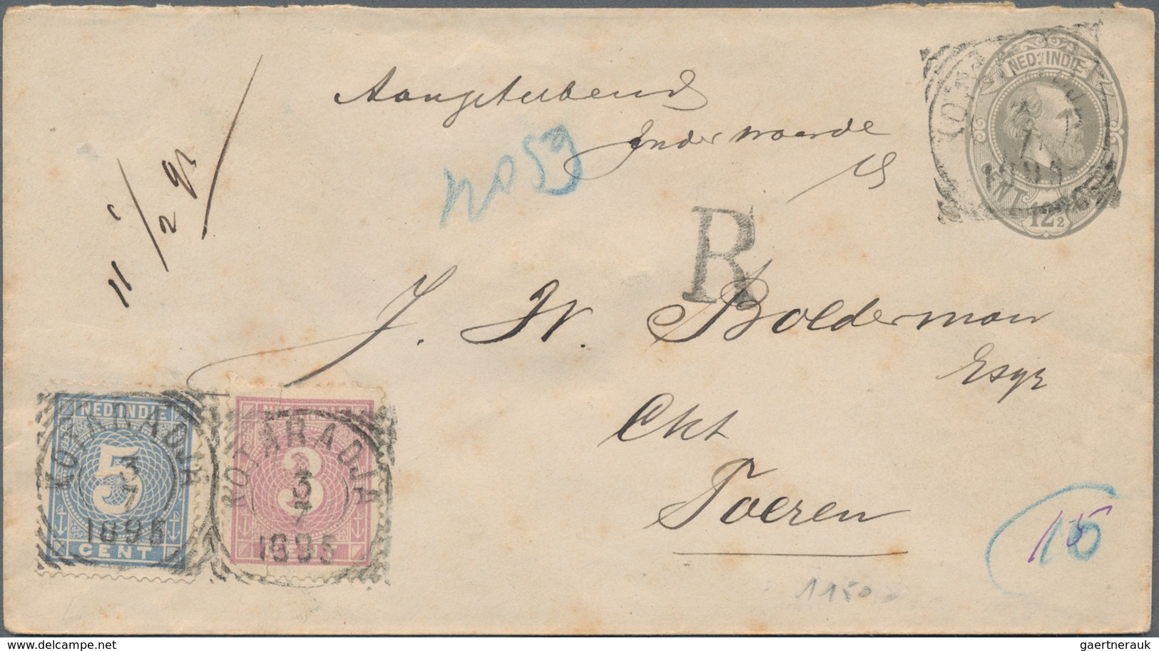 Niederländisch-Indien: 1820/1956, Useful Lot Of 23 Covers And Cards Including Two Or Three Fronts Co - Indes Néerlandaises