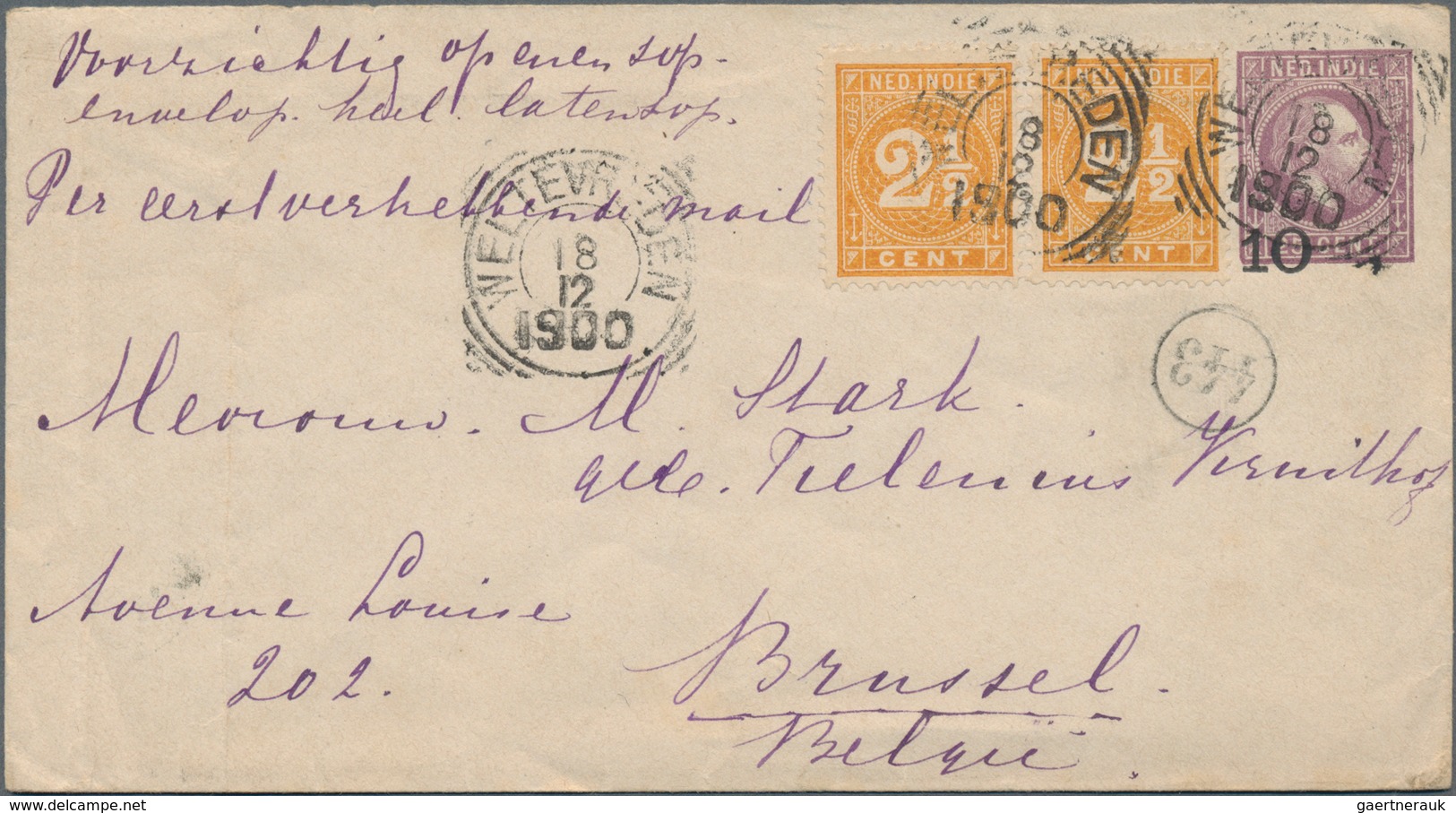 Niederländisch-Indien: 1820/1956, Useful Lot Of 23 Covers And Cards Including Two Or Three Fronts Co - Indes Néerlandaises