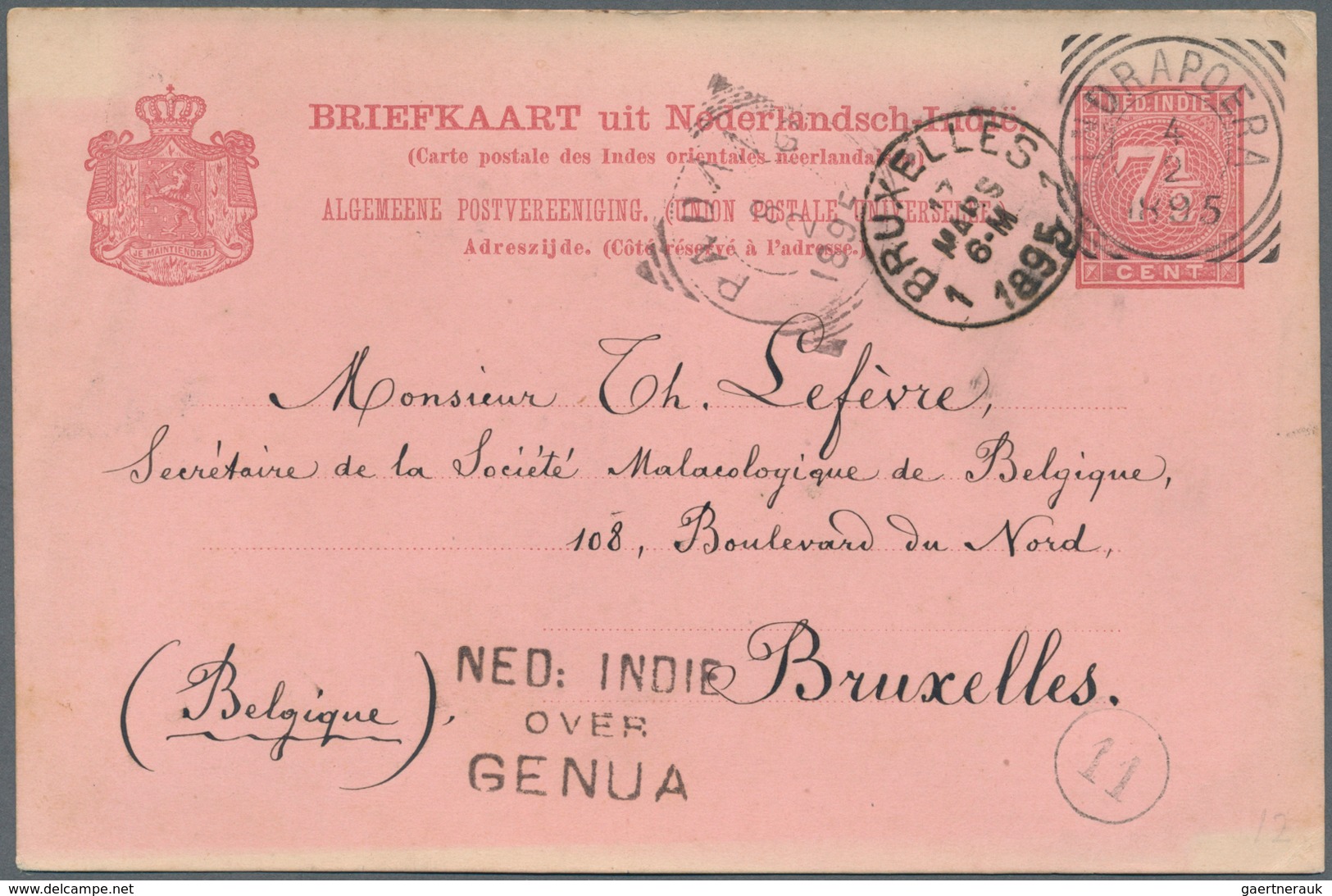 Niederländisch-Indien: 1875/1910, used stationery lot of envelopes (14) and cards (3) all Willem (ex