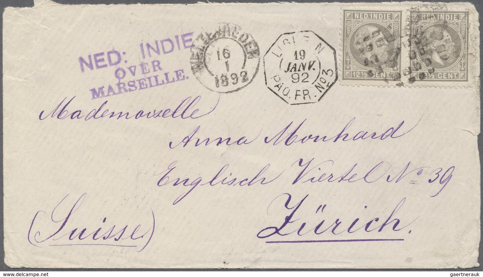 Niederländisch-Indien: 1892/1924 (ca.), Covers/ppc/used Stationery (17) Inc. Censorship And Registra - Nederlands-Indië