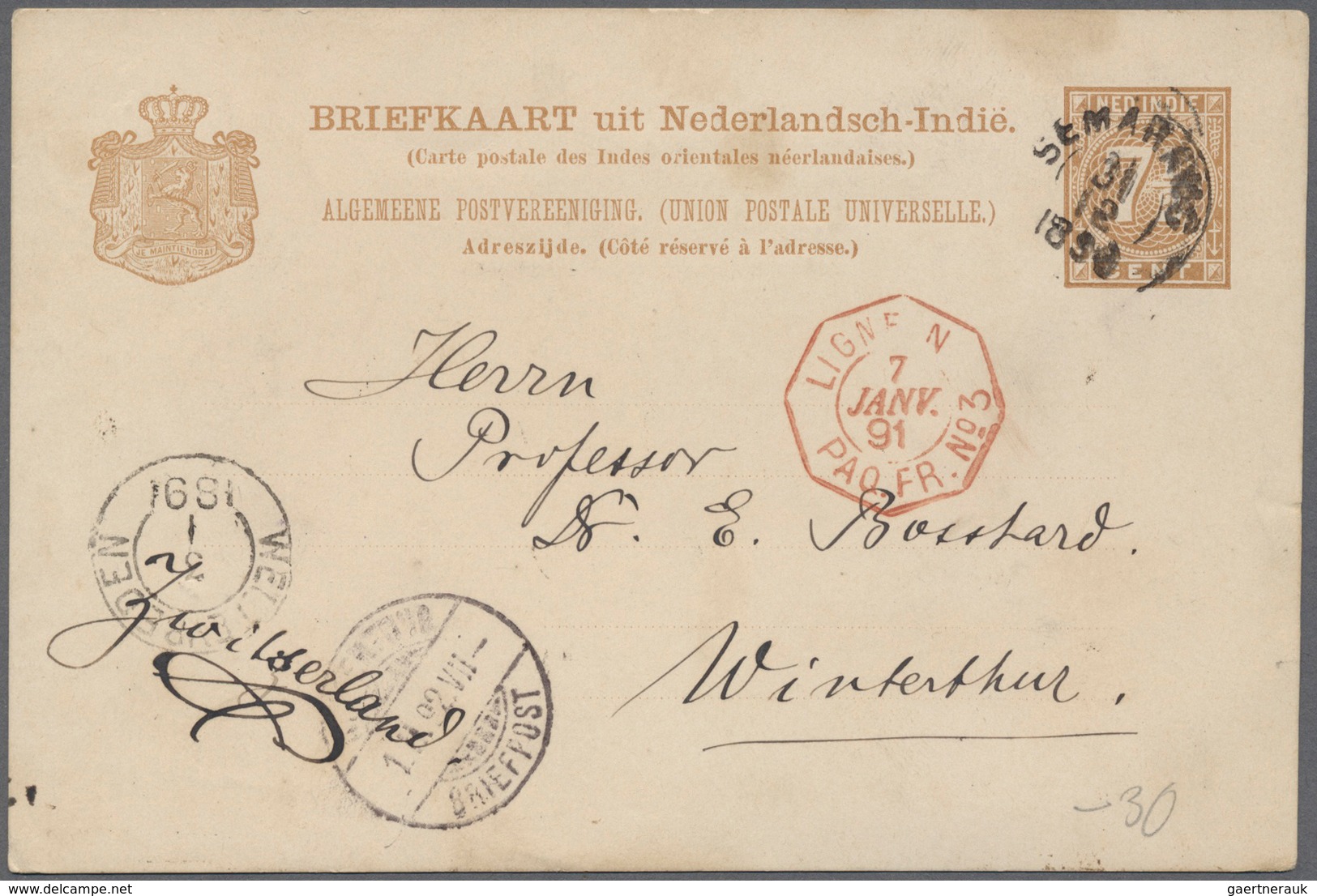 Niederländisch-Indien: 1892/1924 (ca.), Covers/ppc/used Stationery (17) Inc. Censorship And Registra - Nederlands-Indië