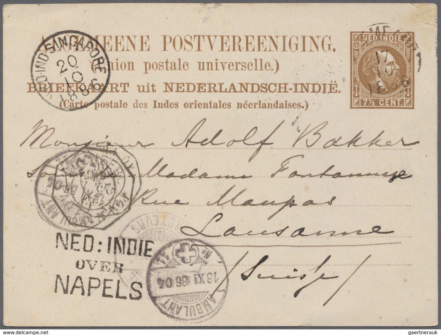 Niederländisch-Indien: 1892/1924 (ca.), Covers/ppc/used Stationery (17) Inc. Censorship And Registra - Nederlands-Indië