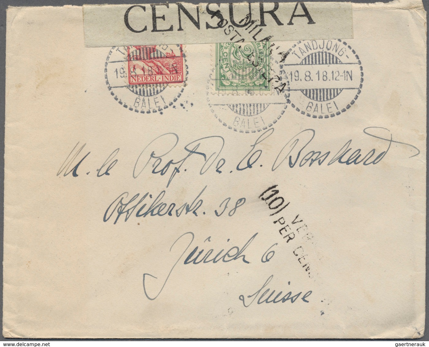 Niederländisch-Indien: 1892/1924 (ca.), Covers/ppc/used Stationery (17) Inc. Censorship And Registra - Nederlands-Indië
