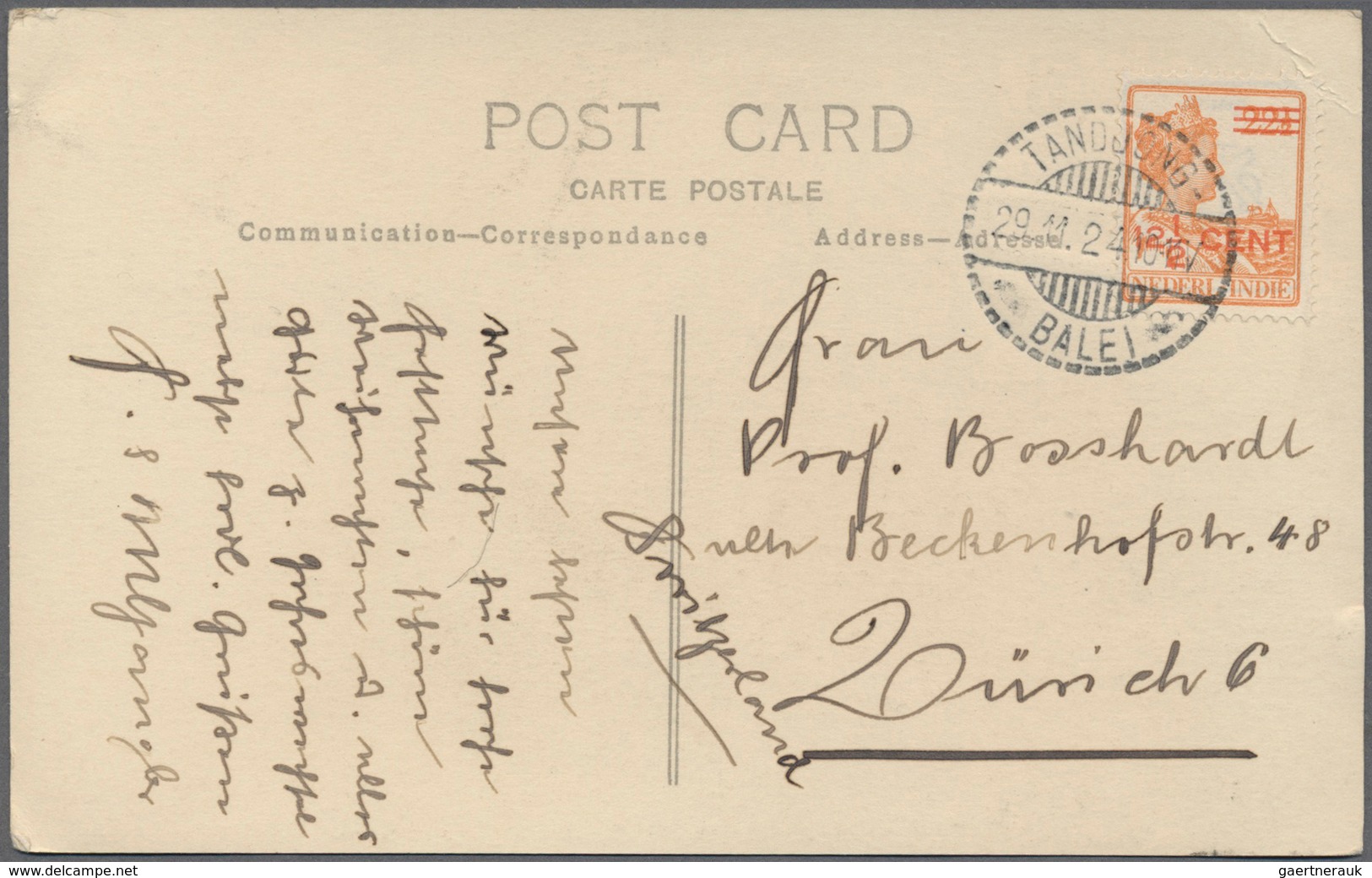 Niederländisch-Indien: 1892/1924 (ca.), covers/ppc/used stationery (17) inc. censorship and registra