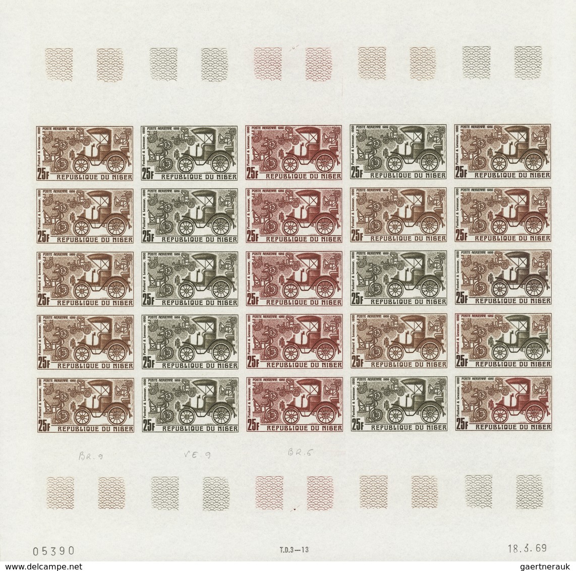 Niger: 1969/1978, IMPERFORATE COLOUR PROOFS, MNH Collection Of 105 Complete Sheets (=2.245 Proofs), - Neufs