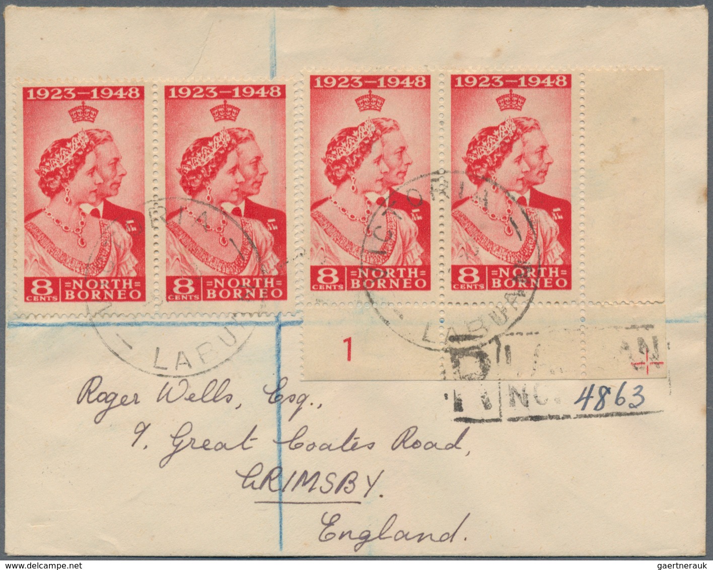 Nordborneo: 1940's-50's: Group Of 10 Covers Bearing North Borneo Stamps And Used North Borneo Or Lab - Nordborneo (...-1963)