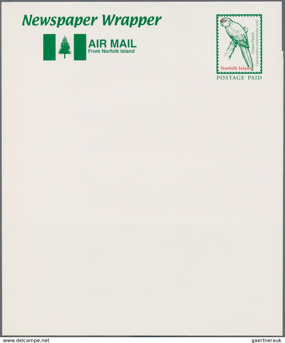 Norfolk-Insel: 1981/1998 (ca.), accumulation with approx. 900 AEROGRAMMES and Pre-Stamped Envelopes