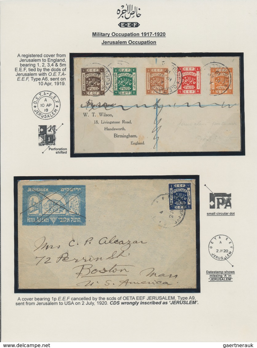 Palästina: 1914-1930 Ca. "The E.E.F. (Egyptian Expeditionary Force) Stamps & Postal Markings Of Brit - Palestina