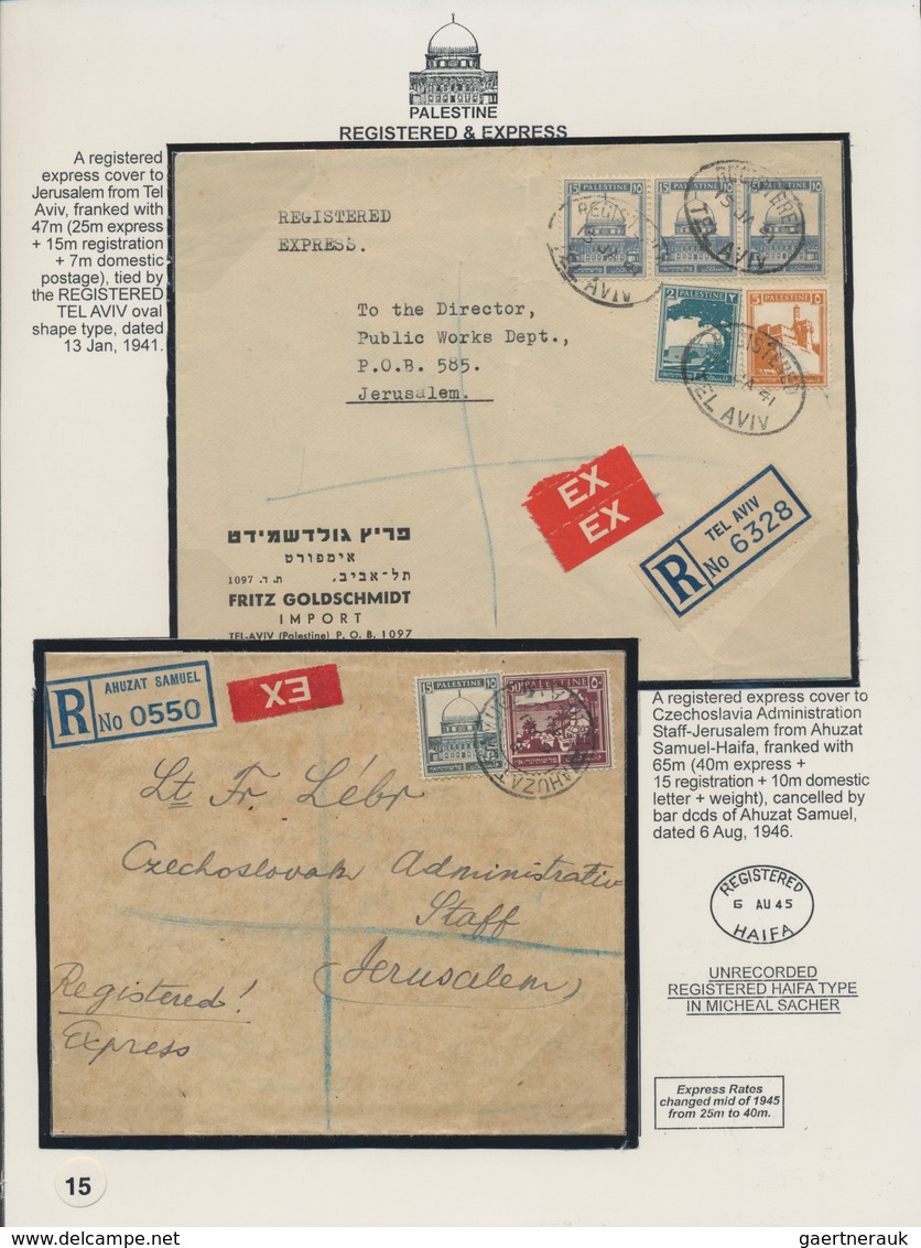 Palästina: 1927-1948 "PALESTINE - Stamps & Postal Markings Of Mandate Administration": Very Speciali - Palestine