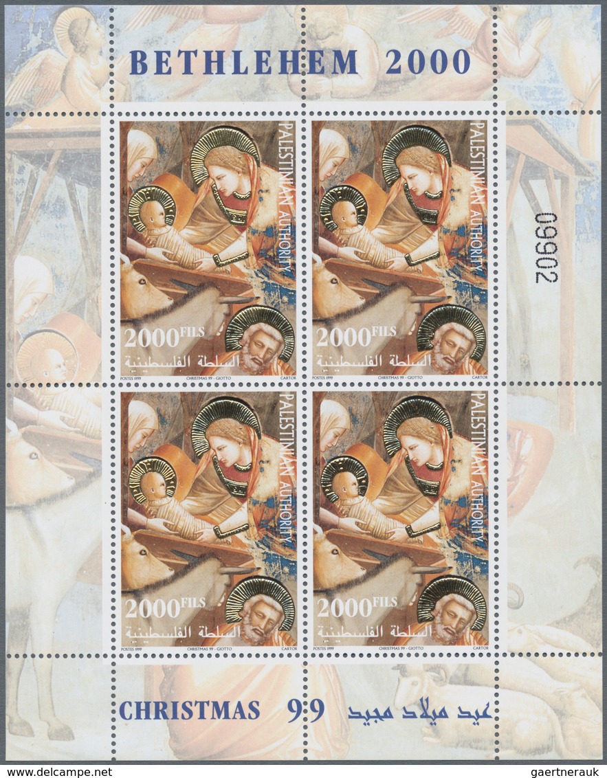 Palästina: 1999, Christmas, MHN Stock Of These Issues In Sheetlets (each One With Nine "normal" Stam - Palestine