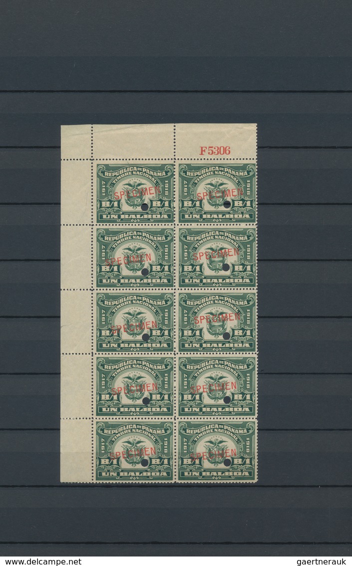 Panama: 1923/1954, ABN Specimen Proofs, Accumulation/collection Of Apprx. 1.100 Postal Stamps And Ap - Panamá