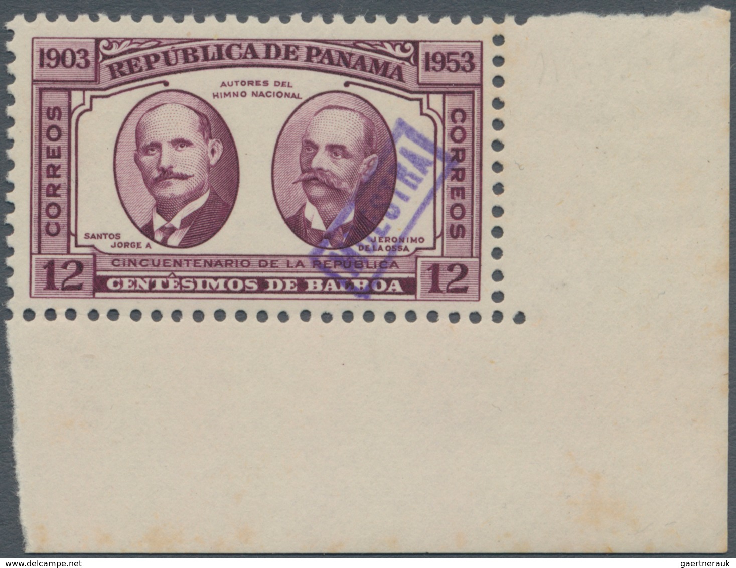 Panama: 1956, "MUESTRA" Overprints For Philatelic Exhibition New York (red Or Violet Boxed Ovp.), As - Panamá