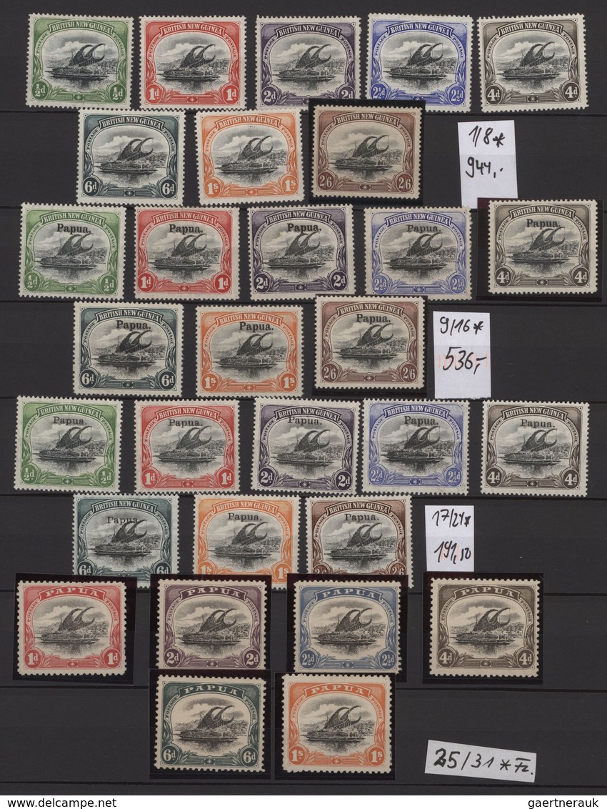 Papua: 1901/1960, A Splendid Mint Collection/assortment Of Apprx. 143 Stamps, Showing Especially A N - Papua Nuova Guinea