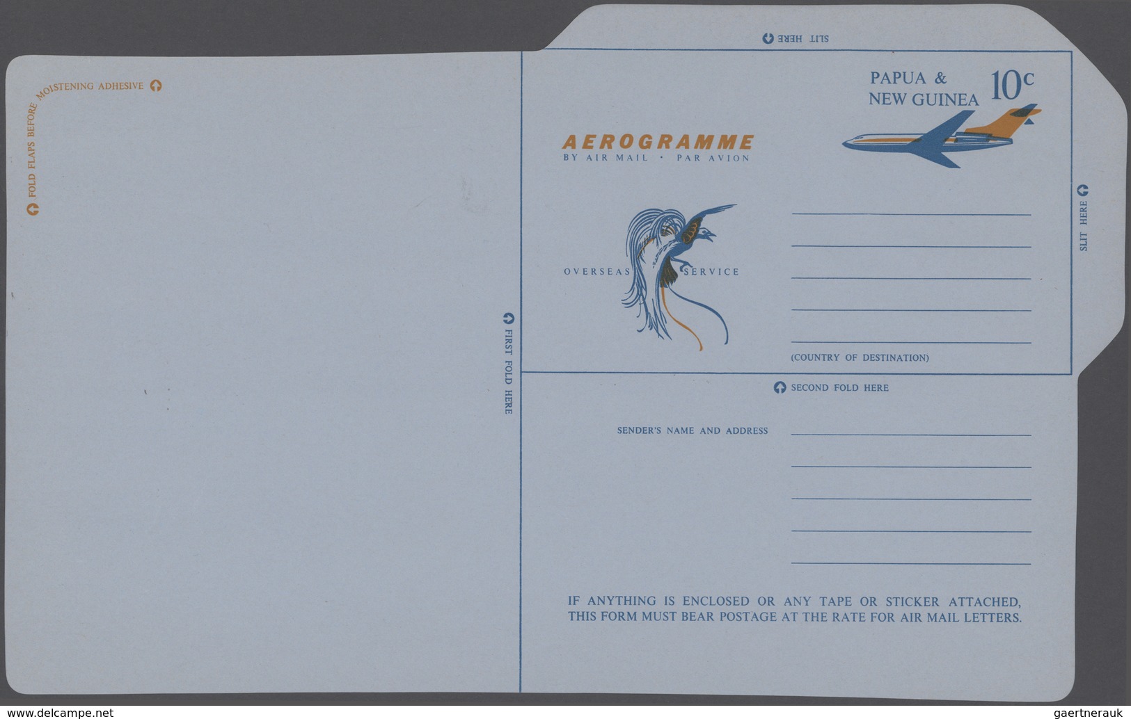 Papua Neuguinea: 1962/1997 (ca.), accumulation with approx. 1.700 folded and UNFOLDED AEROGRAMMES wi