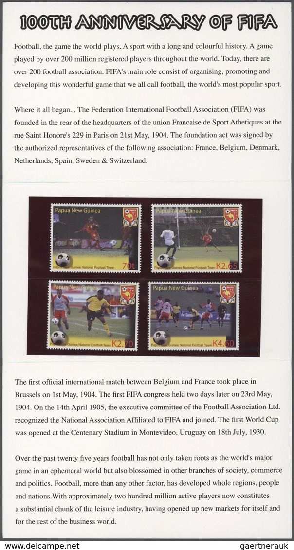 Papua Neuguinea: 1996/2008 Huge stock of so-called PNG STAMP PACKS, each containing a complete stamp