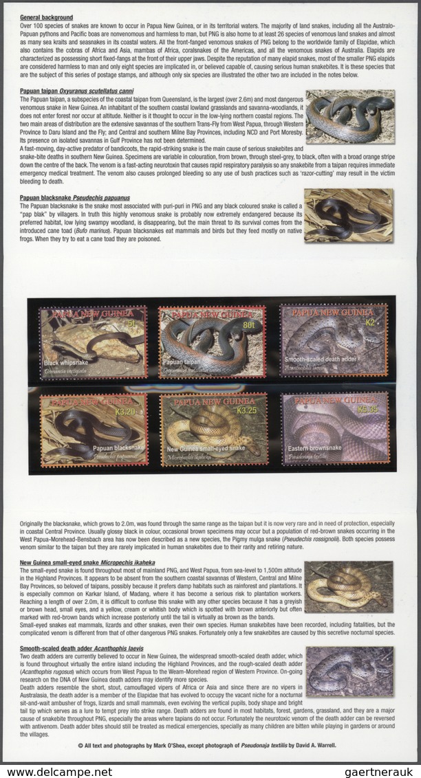 Papua Neuguinea: 1996/2008 Huge stock of so-called PNG STAMP PACKS, each containing a complete stamp