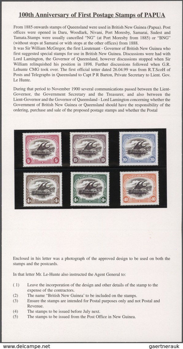 Papua Neuguinea: 1996/2008 Huge stock of so-called PNG STAMP PACKS, each containing a complete stamp