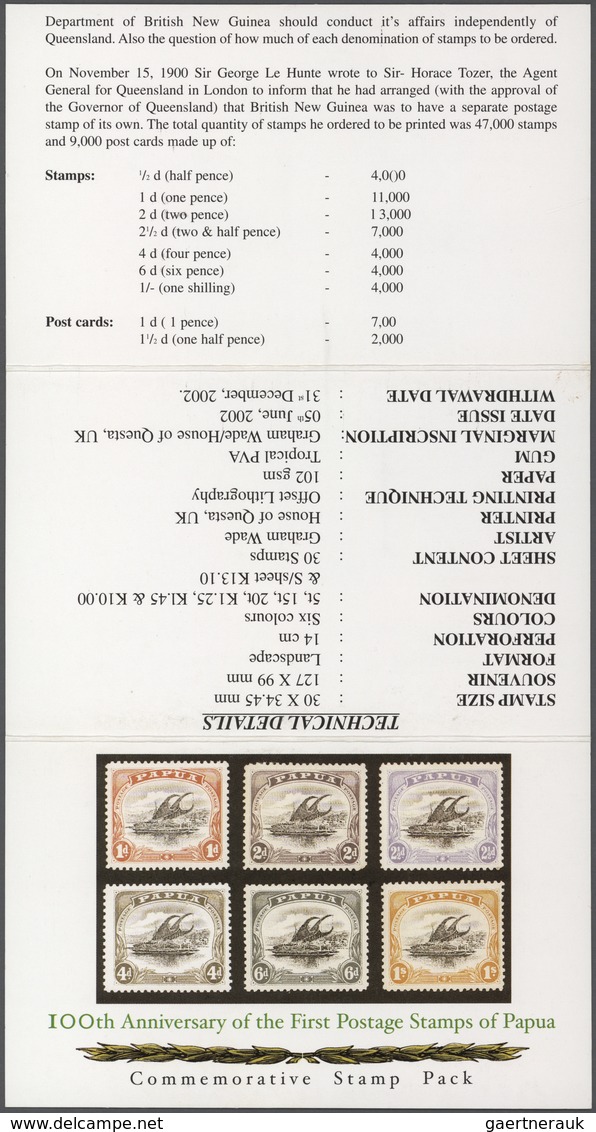 Papua Neuguinea: 1996/2008 Huge stock of so-called PNG STAMP PACKS, each containing a complete stamp