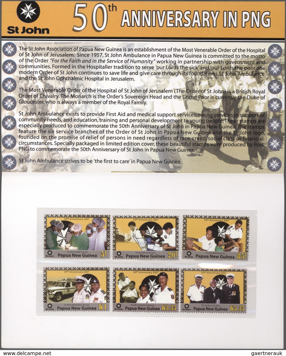 Papua Neuguinea: 1996/2008 Huge stock of so-called PNG STAMP PACKS, each containing a complete stamp