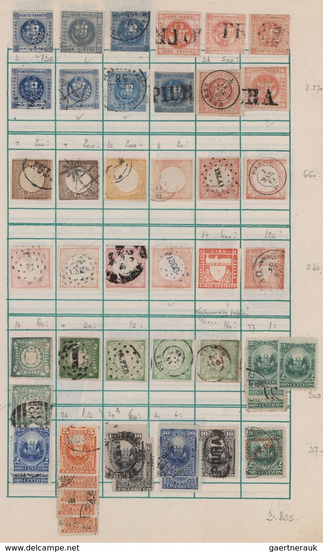 Peru: 1858/1960 (ca.), Used And Unused Collection On Album Pages With Main Value In The Classic And - Pérou
