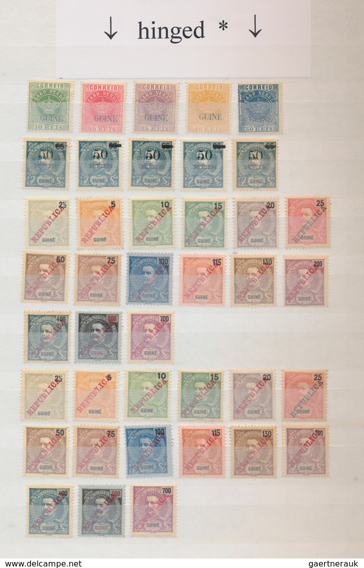 Portugiesisch-Guinea: 1985/1975, Accumulation/stock Of The Colonial Period, Sorted On Stockcards, In - Guinea Portuguesa