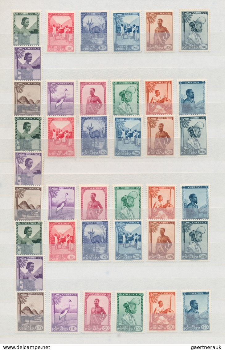 Portugiesisch-Guinea: 1985/1975, Accumulation/stock Of The Colonial Period, Sorted On Stockcards, In - Guinea Portuguesa