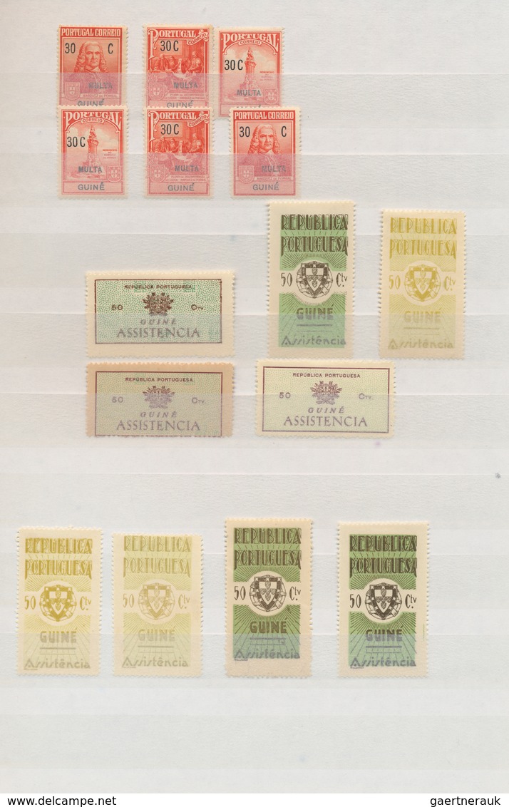 Portugiesisch-Guinea: 1985/1975, Accumulation/stock Of The Colonial Period, Sorted On Stockcards, In - Guinée Portugaise