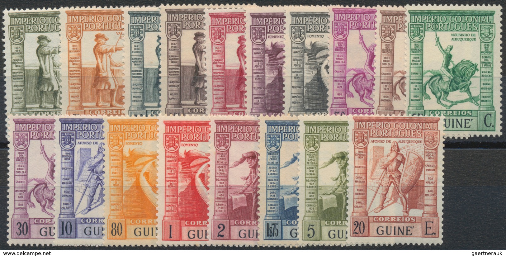 Portugiesisch-Guinea: 1985/1975, accumulation/stock of the colonial period, sorted on stockcards, in