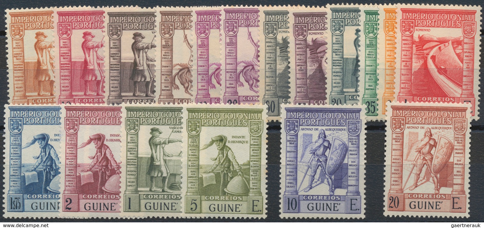 Portugiesisch-Guinea: 1985/1975, accumulation/stock of the colonial period, sorted on stockcards, in