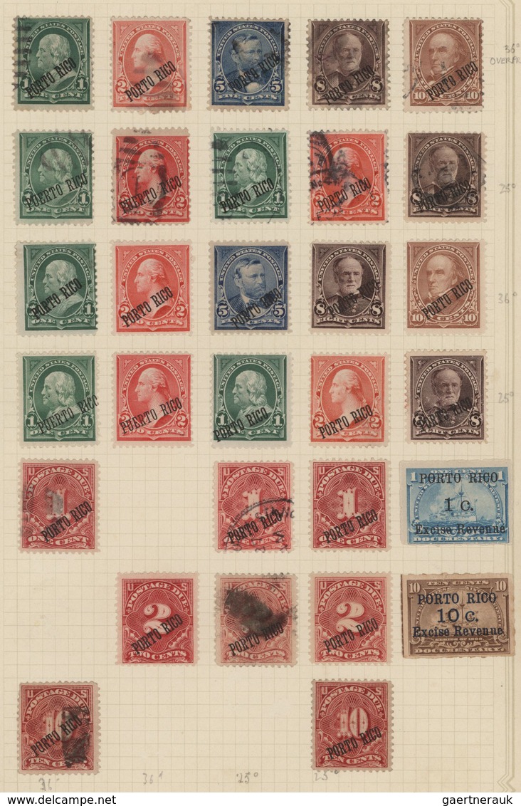 Puerto Rico: 1899/1900, Mint And Used Assortment/collection Of 30 Stamps On Album Page, Comprising " - Puerto Rico