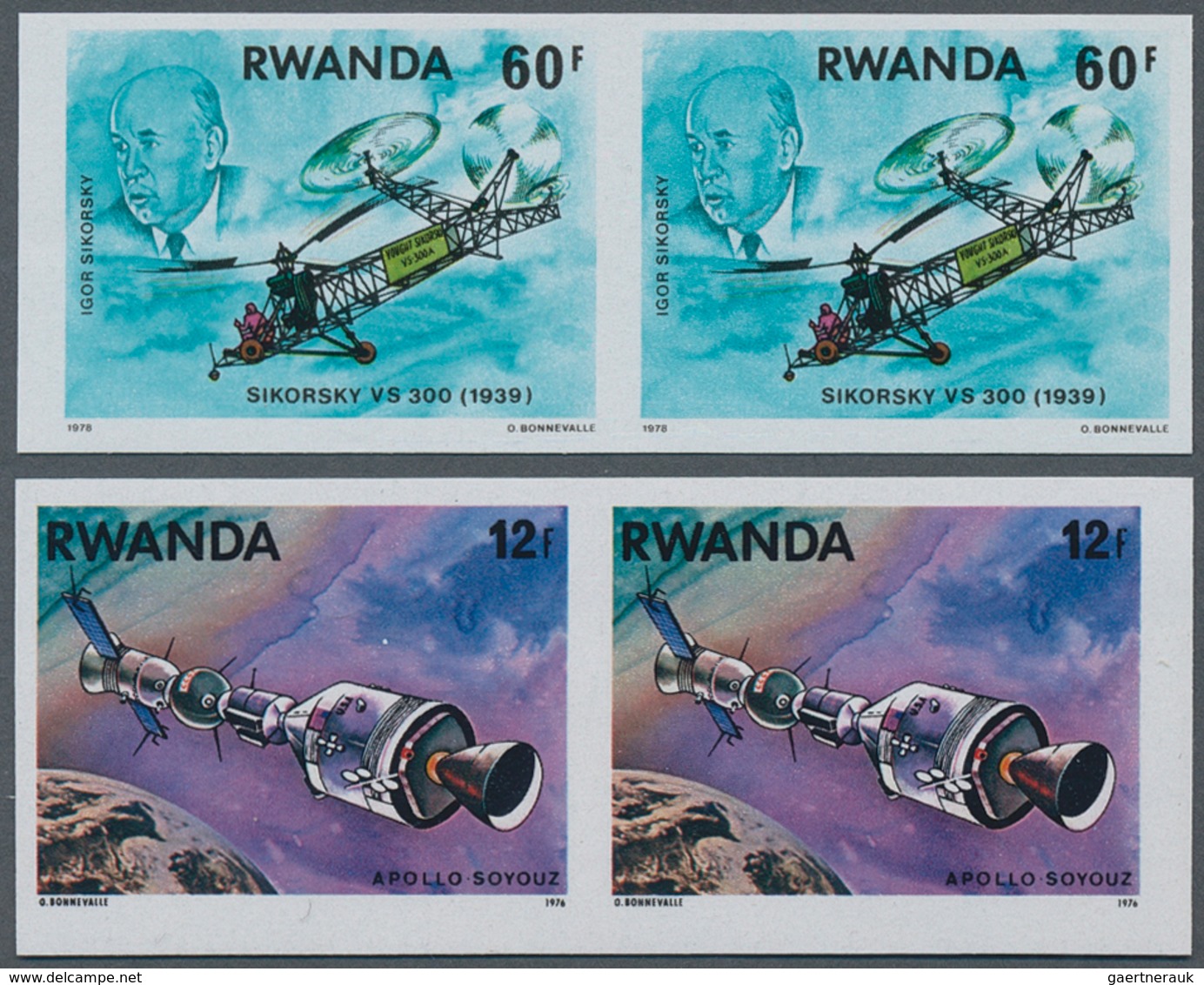 Ruanda: 1976/1983, Lot Of 14.600 IMPERFORATE (instead Of Perforate) Stamps MNH, Showing Various Topi - Sonstige & Ohne Zuordnung