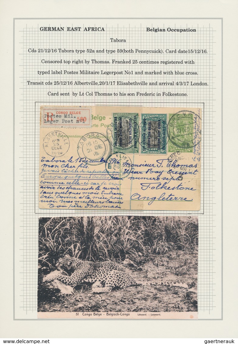 Ruanda-Urundi - Belgische Besetzung Deutsch-Ostafrika: 1916/1918, Remarkable Collection With Ca.20 C - Verzamelingen