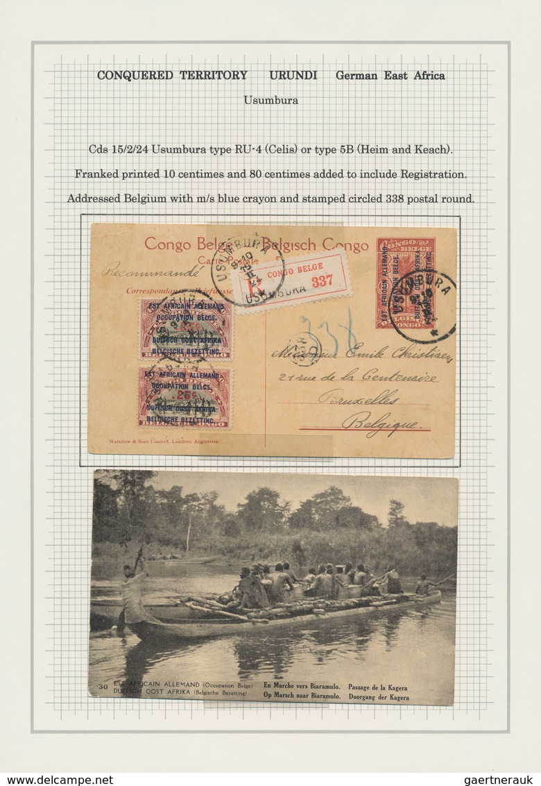 Ruanda-Urundi - Belgische Besetzung Deutsch-Ostafrika: 1916/1924, Interesting And Valuable Collectio - Sammlungen