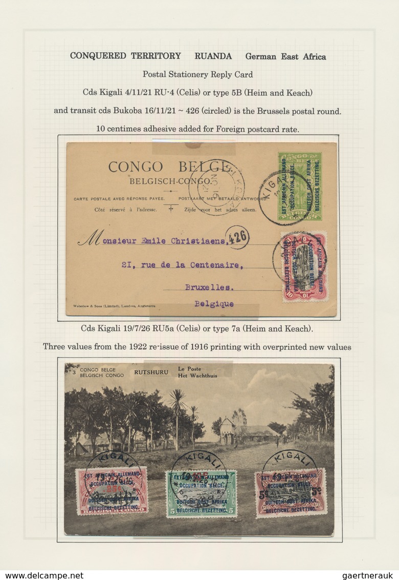 Ruanda-Urundi - Belgische Besetzung Deutsch-Ostafrika: 1916/1924, interesting and valuable collectio