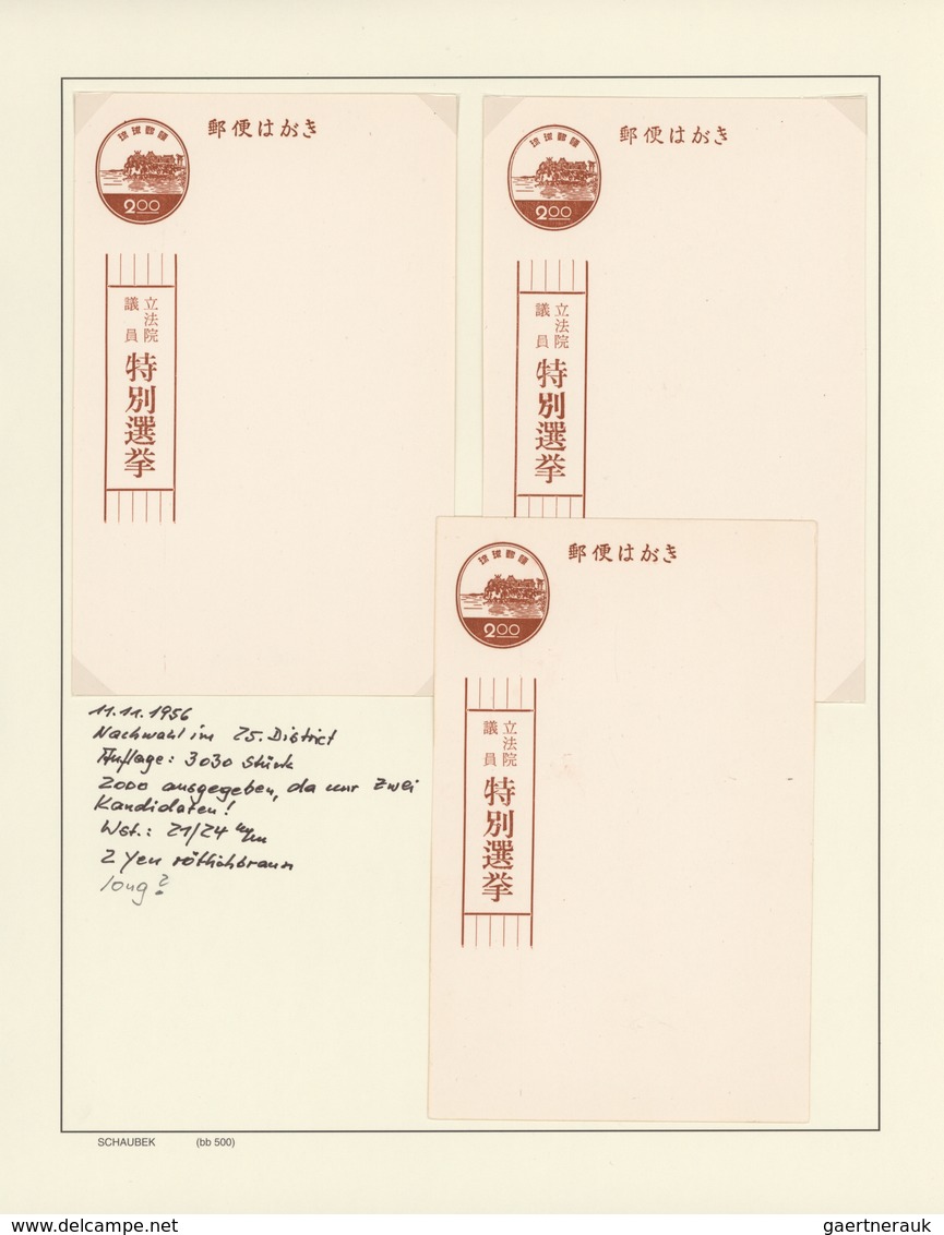 Riukiu - Inseln / Ryu Kyu: 1950/71 (ca.), Mint And Used/FD Stationery (39) On Pages Inc. 13 Special - Riukiu-eilanden