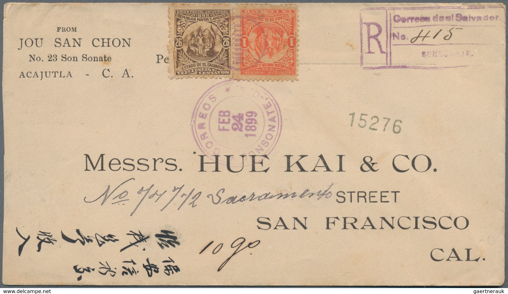 El Salvador: 1891/1903, 17 Complete Envelopes And One Front, Many Franked With SEEBECK-stamps. Some - Salvador