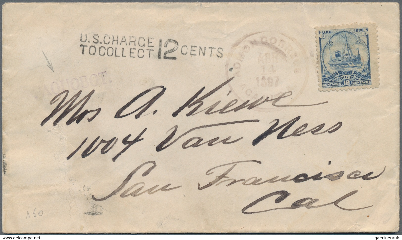 El Salvador: 1891/1903, 17 Complete Envelopes And One Front, Many Franked With SEEBECK-stamps. Some - Salvador