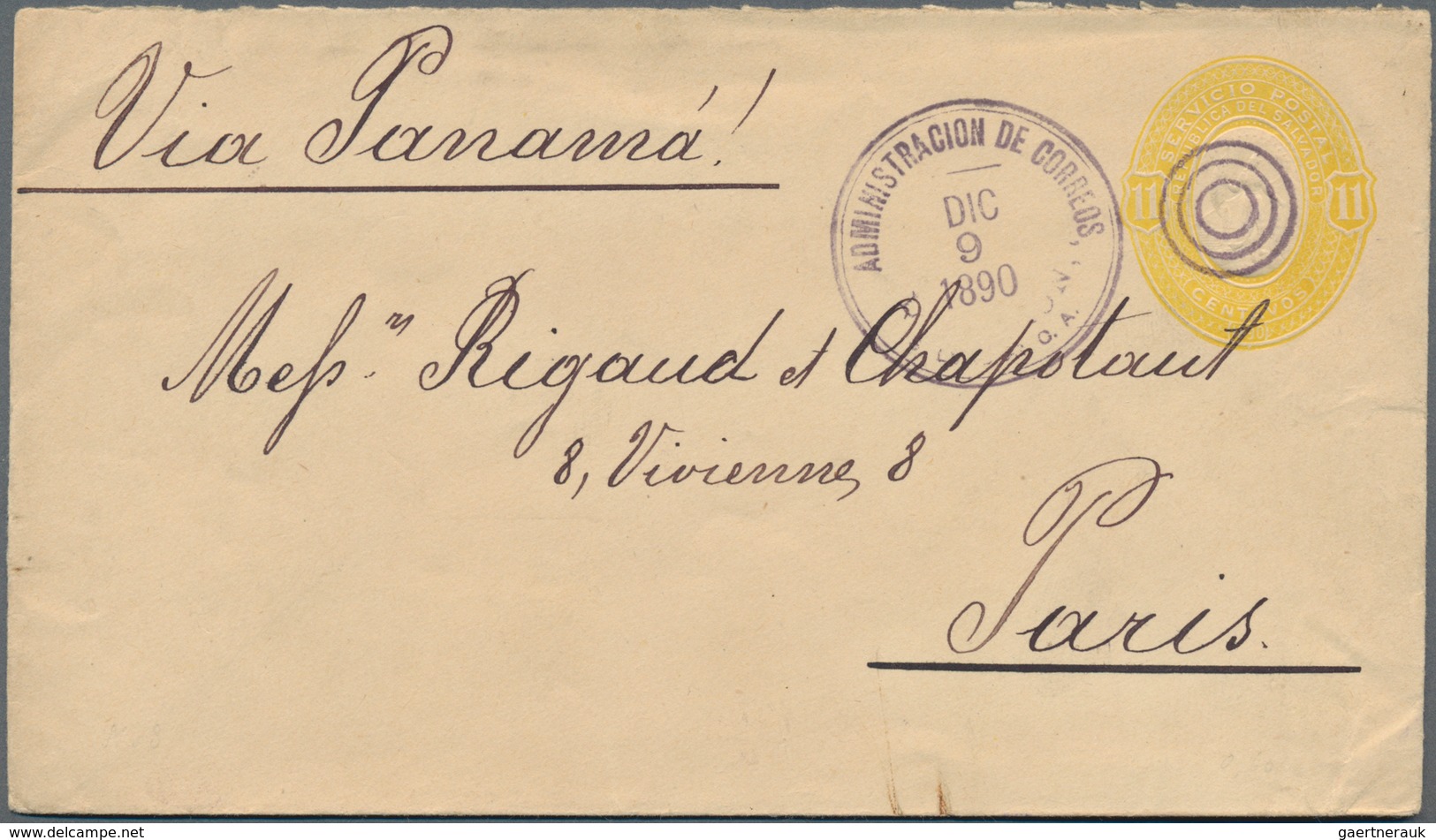 El Salvador - Ganzsachen: 1890, 15 Staionery Envelopes Valuing 5, 10, 11,20,22 Centavos All Used On - Salvador