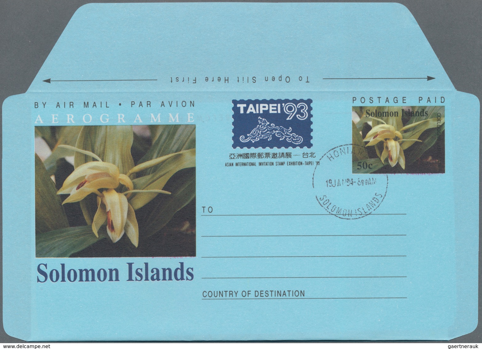 Salomoninseln: 1965/2001 (ca.), Accumulation With Approx. 1.000 UNFOLDED Or Folded AEROGRAMMES With - Salomonseilanden (...-1978)