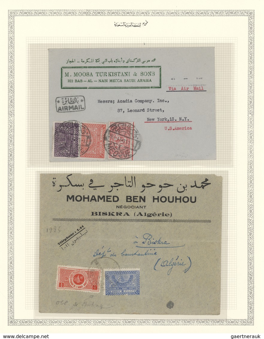 Saudi-Arabien: 1910-70, Collection in large album starting Saudi Occupation of Yemen 1934 with two p