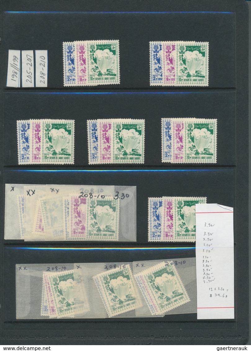 Saudi-Arabien: 1925-95, Album with big stock of 1960-75 oil, air plane and dam issues, most used, bl