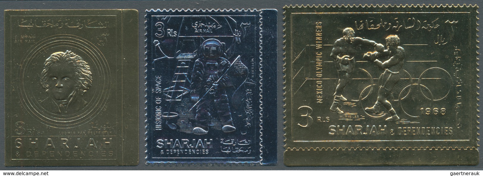 Schardscha / Sharjah: 1963/1972 (ca.), Accumulation In Box With Mostly Miniature Sheets But Also Sin - Sharjah