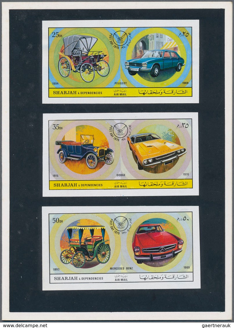 Schardscha / Sharjah: 1969/1972, specialised assortment incl. proofs, imperfs., varieties, covers, t